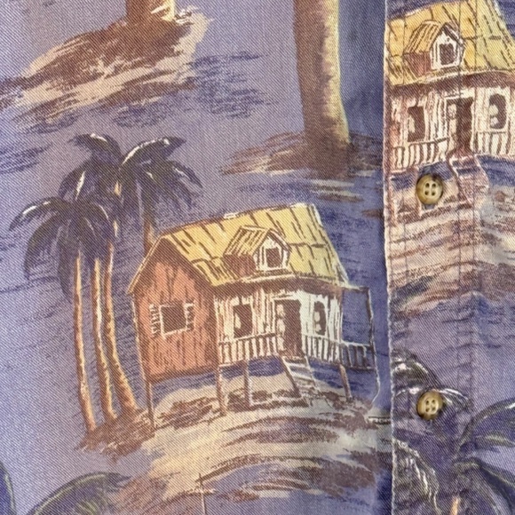 Woolrich Original Outdoorwear Vintage Hawaiian Shirt Men's XL 100% Cotton - Picture 5 of 6